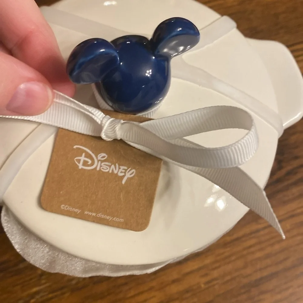 Rae Dunn Disney Mickey Minnie Mouse Mini Baker Blue White Share The Love NWT